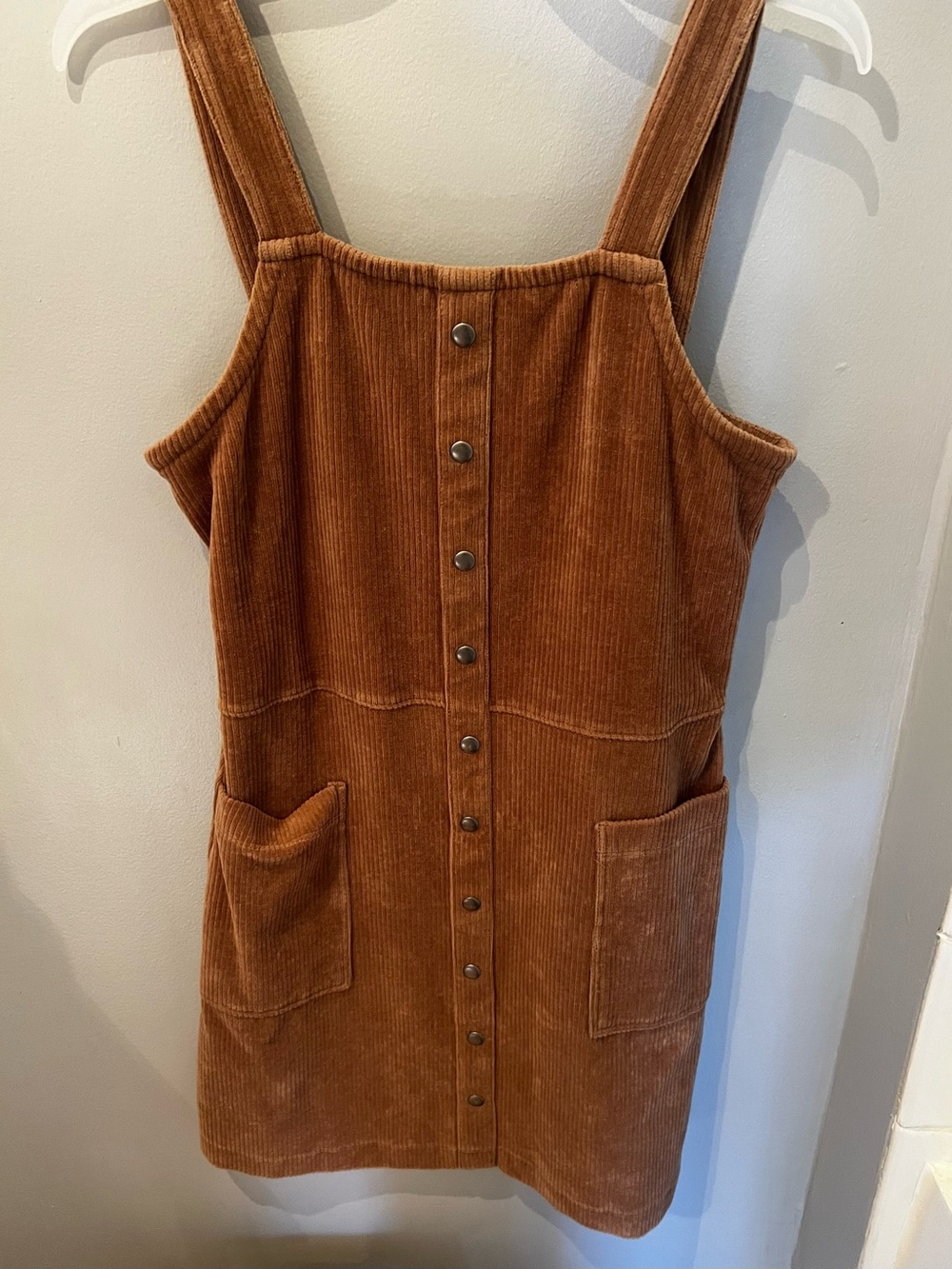 abercrombie kids Rust color Corduroy Button-Front Dress